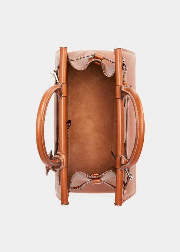 Ralph Lauren Calfskin Large RL50 Handbag Zlaté | ACFKNqDm