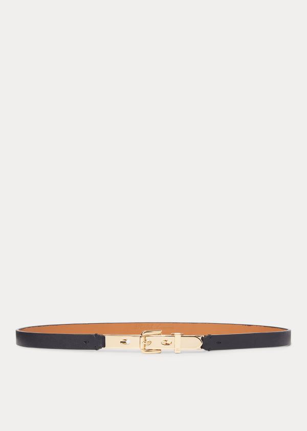 Ralph Lauren Calfskin Letter-Opener Belt Tmavě Blankyt | OQHiOnhC