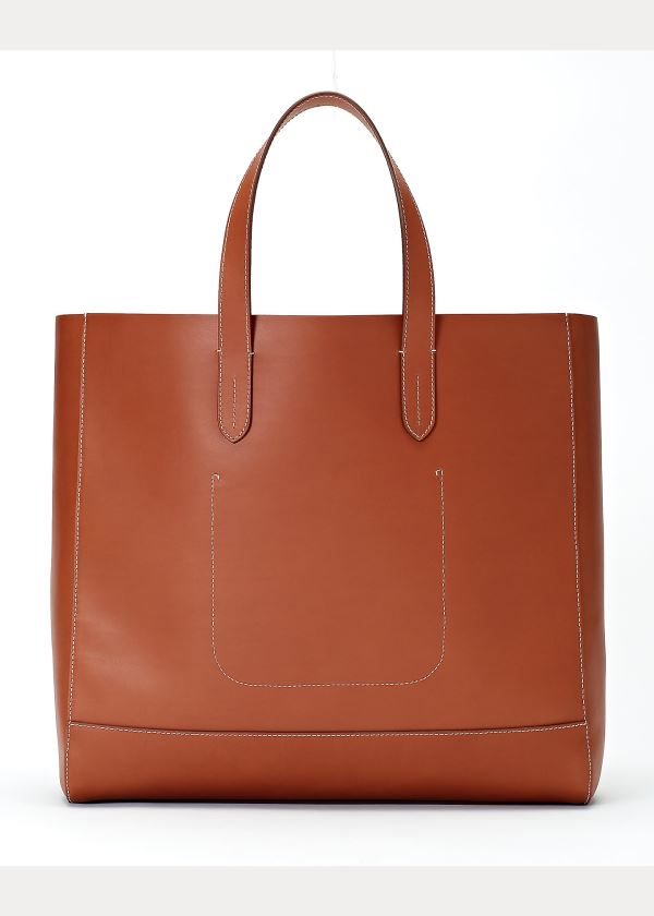 Ralph Lauren Calfskin Tote Bag Zlaté | 1gN6fpyL