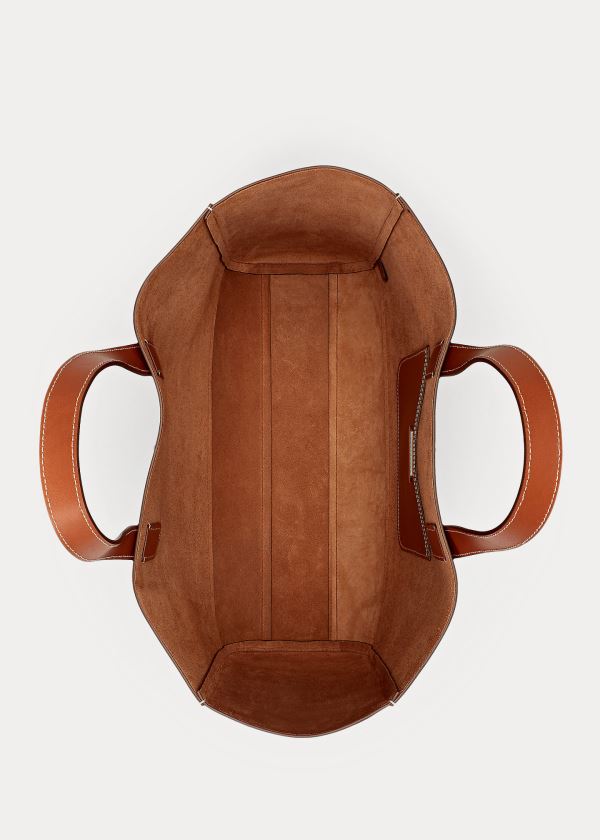 Ralph Lauren Calfskin Tote Bag Zlaté | 1gN6fpyL