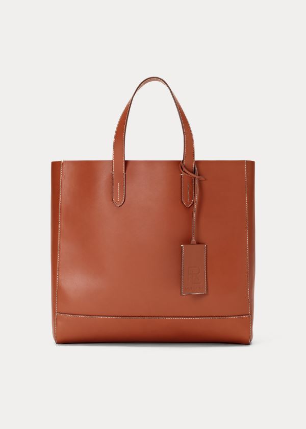 Ralph Lauren Calfskin Tote Bag Zlaté | 1gN6fpyL