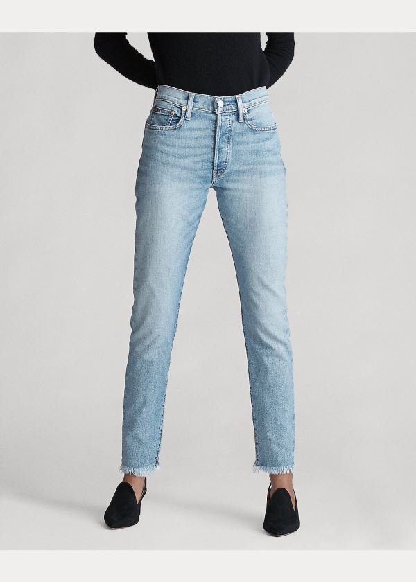 Ralph Lauren Callen High-Rise Slim Jean Světle Indigo | Bk0Z6b5X