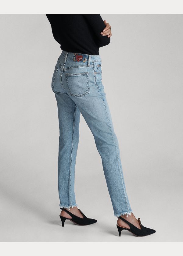 Ralph Lauren Callen High-Rise Slim Jean Světle Indigo | Bk0Z6b5X