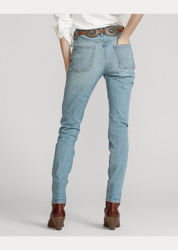 Ralph Lauren Callen High-Rise Slim Jean Světle Indigo | iShJiySv