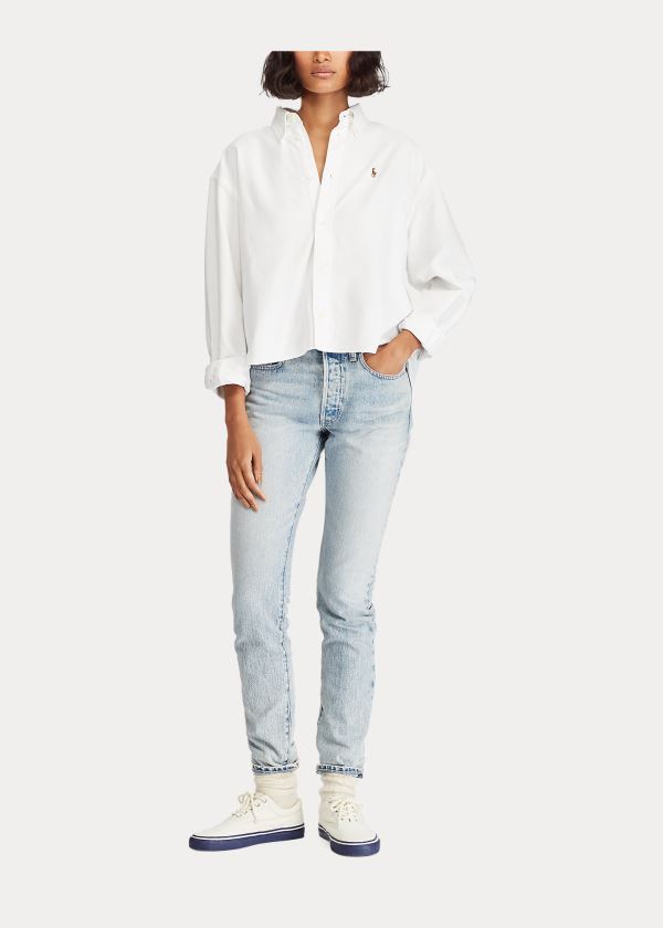 Ralph Lauren Callen High-Rise Slim Světle Indigo | xUm1dugJ