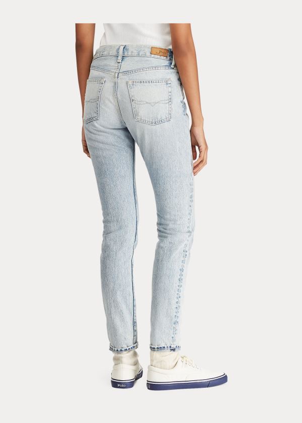 Ralph Lauren Callen High-Rise Slim Světle Indigo | xUm1dugJ
