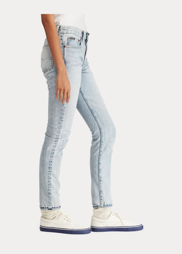 Ralph Lauren Callen High-Rise Slim Světle Indigo | xUm1dugJ