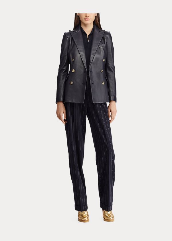 Ralph Lauren Camden Læder Jacket Černé | HztP1eGA