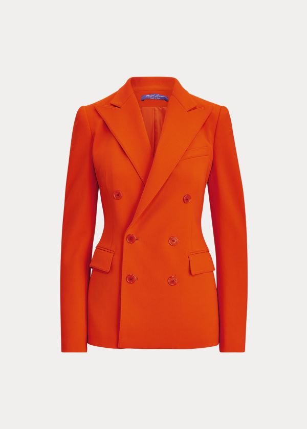 Ralph Lauren Camden Wool Crepe Jacket Oranžové | jKeAHAXg