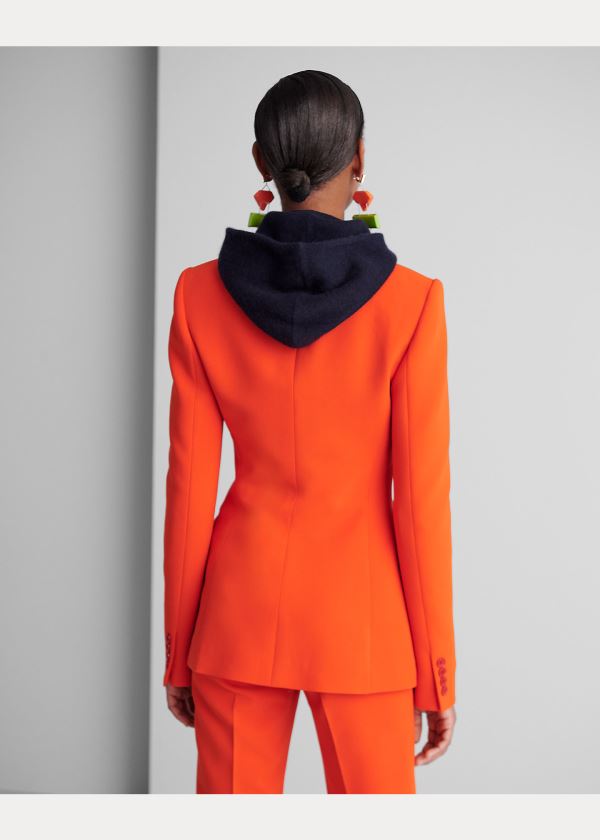 Ralph Lauren Camden Wool Crepe Jacket Oranžové | jKeAHAXg