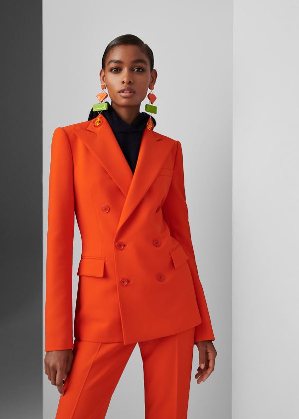 Ralph Lauren Camden Wool Crepe Jacket Oranžové | jKeAHAXg