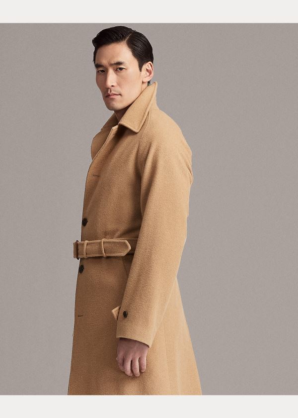 Ralph Lauren Camel-Hair Balmacaan Topcoat Hnědé | Uis0U78J