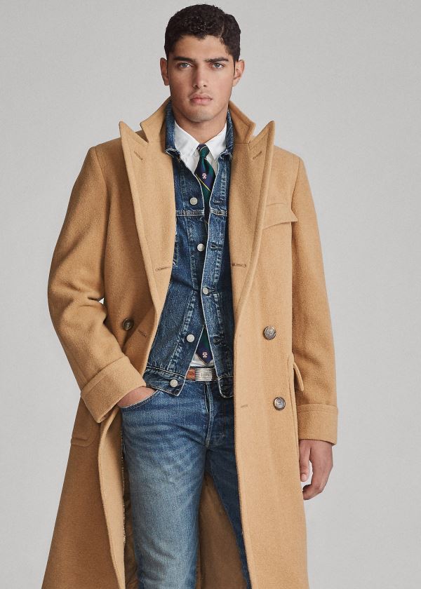 Ralph Lauren Camel Hair Polo Coat Hnědé | 4RrmHth5