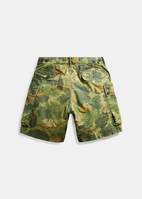 Ralph Lauren Camo Bavlněné Poplin Cargo Krátké Zelene Maskáčové | wMFNIYsU