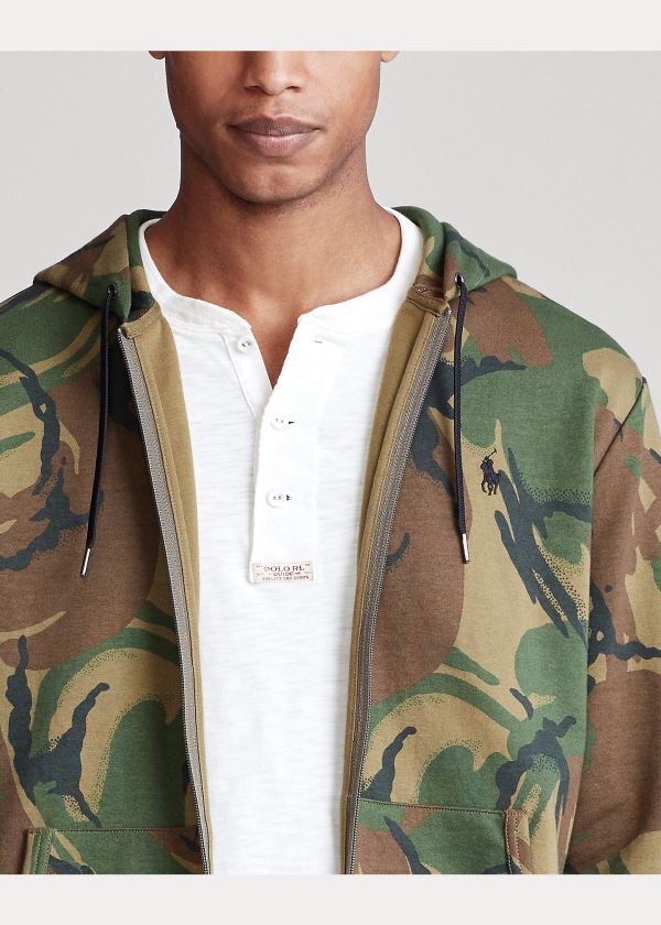 Ralph Lauren Camo Double-Knit Hoodie Maskáčové | 0WfYLvY5