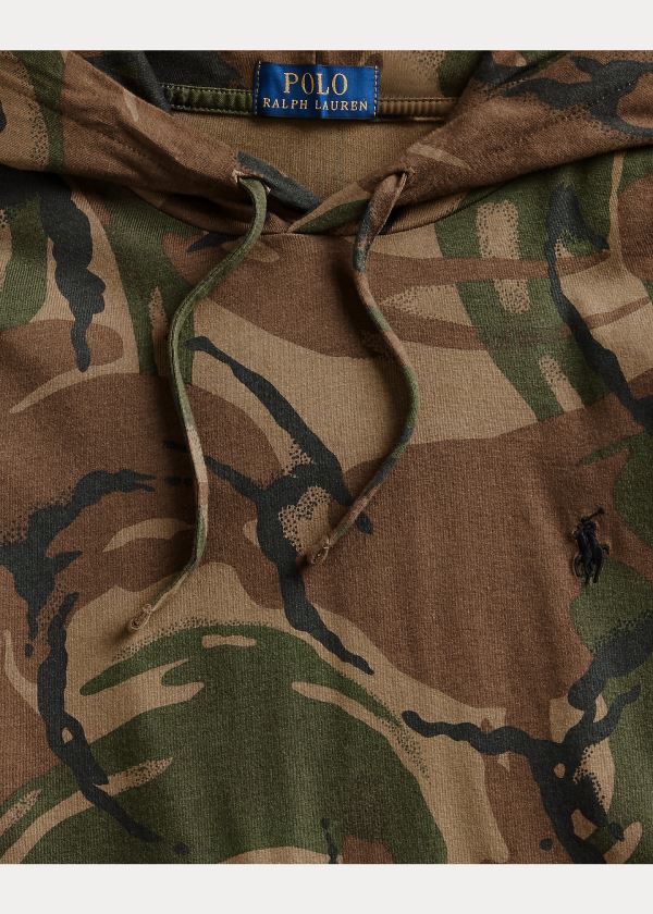 Ralph Lauren Camo Jersey S Kapucí T-Shirt Maskáčové | URoZMSDg