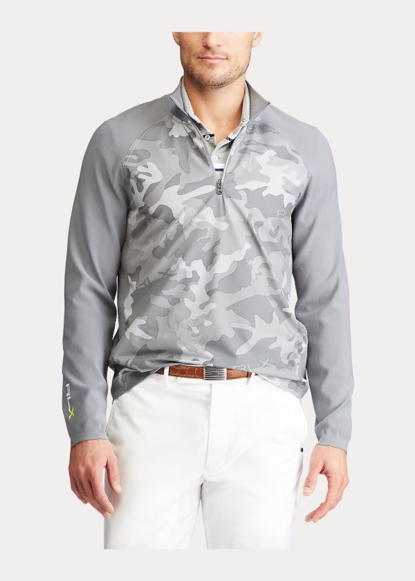 Ralph Lauren Camo Quarter-Zip Svetrové Maskáčové Šedé | K07fcCtd