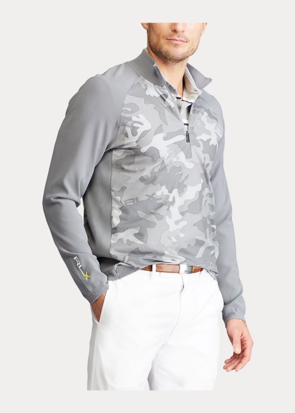 Ralph Lauren Camo Quarter-Zip Svetrové Maskáčové Šedé | K07fcCtd