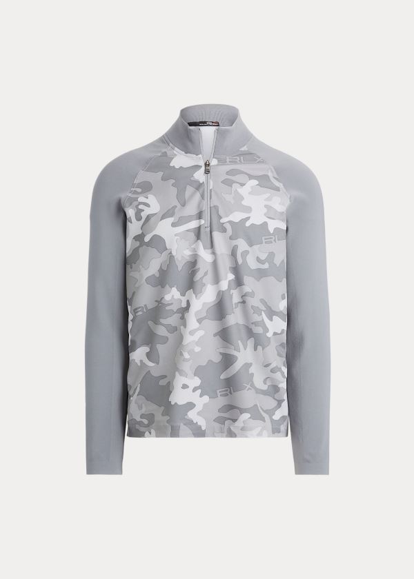 Ralph Lauren Camo Quarter-Zip Svetrové Maskáčové Šedé | K07fcCtd