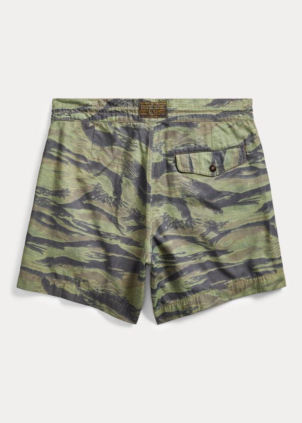 Ralph Lauren Camouflage Twill Krátké Olivy Zelené Proužek | 04QQyfCi