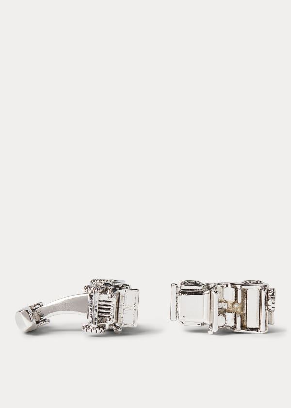 Ralph Lauren Car Cuff Links Stříbrné | 6J146KdD