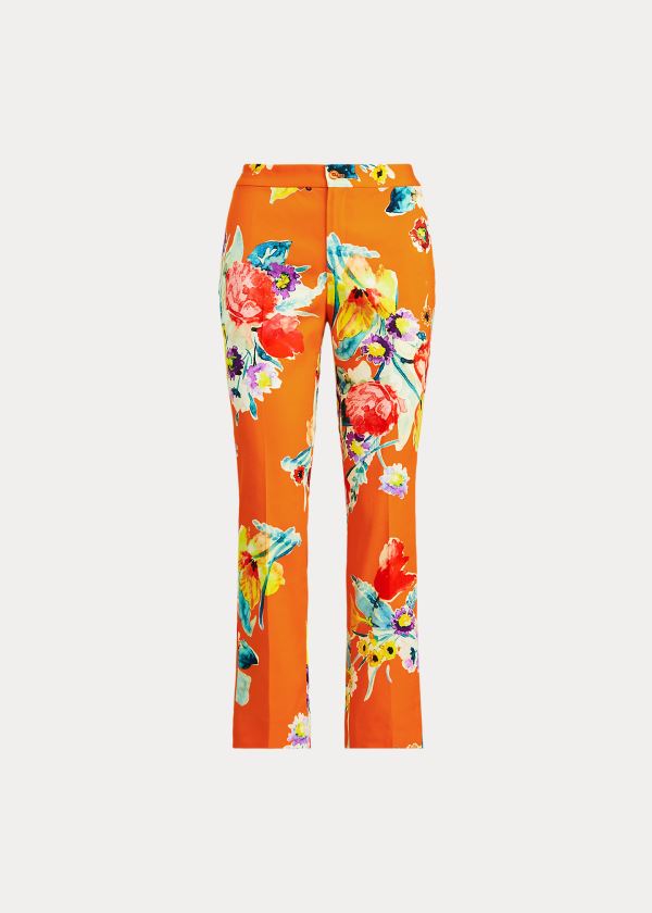 Ralph Lauren Carlina Floral Bavlněné Pant Světle Oranžové Viacfarebný | tJQarDe5