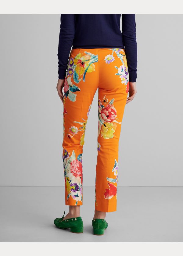 Ralph Lauren Carlina Floral Bavlněné Pant Světle Oranžové Viacfarebný | tJQarDe5