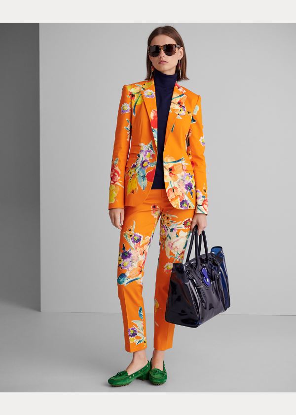 Ralph Lauren Carlina Floral Bavlněné Pant Světle Oranžové Viacfarebný | tJQarDe5