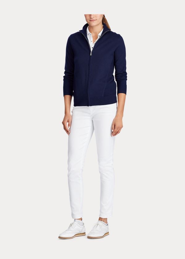 Ralph Lauren Cashmere-Blend Golfové Svetrové Tmavě Blankyt | Ec2V0Lhi