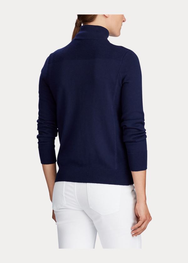Ralph Lauren Cashmere-Blend Golfové Svetrové Tmavě Blankyt | Ec2V0Lhi