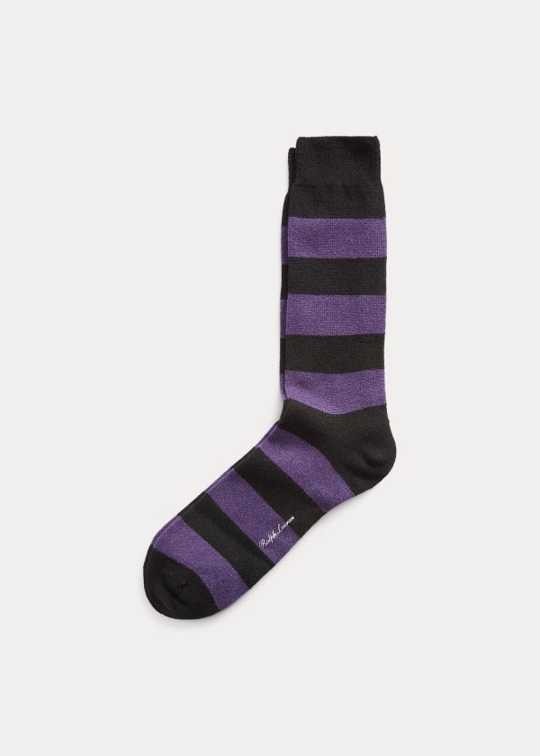 Ralph Lauren Cashmere-Blend Šaty Socks Černé | utSkdCSs