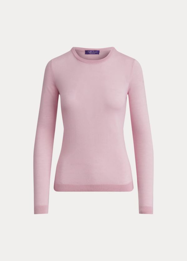 Ralph Lauren Cashmere Crewneck Svetrové Růžové | 0Wwy7z0O