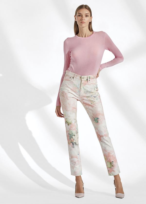 Ralph Lauren Cashmere Crewneck Svetrové Růžové | 0Wwy7z0O