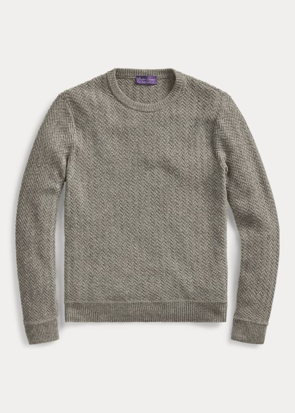 Ralph Lauren Cashmere Crewneck Svetrové Světle Šedé | PLV9ciwZ