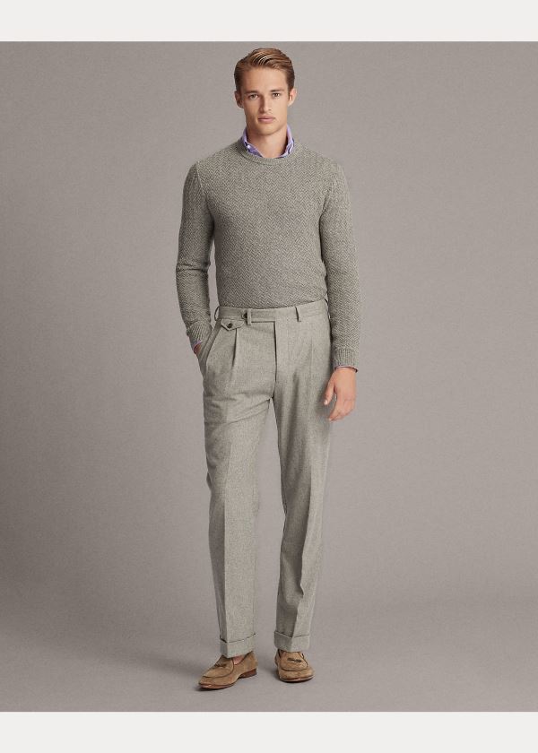 Ralph Lauren Cashmere Crewneck Svetrové Světle Šedé | PLV9ciwZ