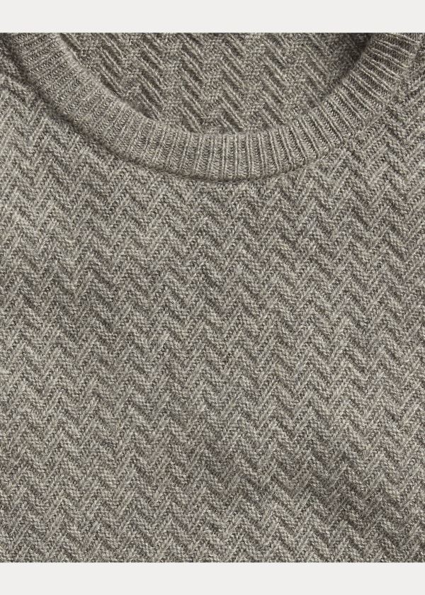 Ralph Lauren Cashmere Crewneck Svetrové Světle Šedé | PLV9ciwZ