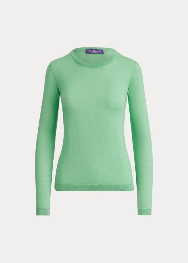 Ralph Lauren Cashmere Crewneck Svetrové Mátově Zelená Zelene | T9kkKFWS