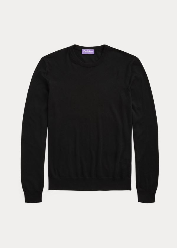 Ralph Lauren Cashmere Crewneck Svetrové Černé | Ulbds8ui