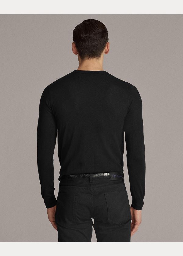 Ralph Lauren Cashmere Crewneck Svetrové Černé | Ulbds8ui
