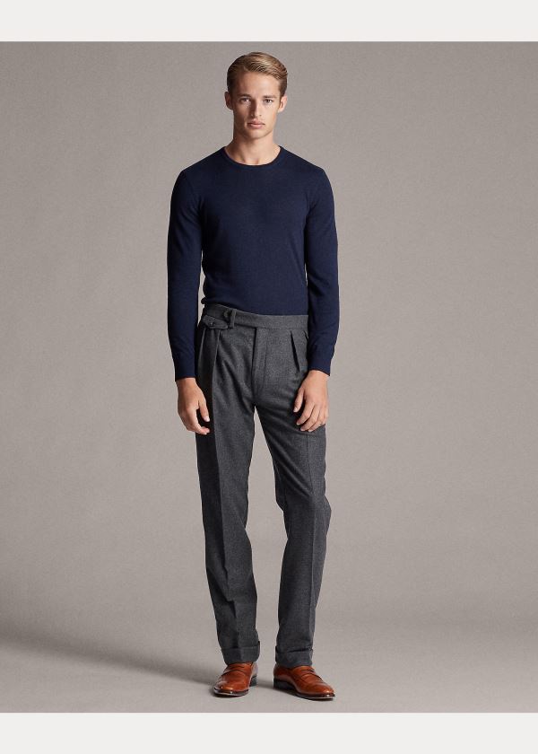 Ralph Lauren Cashmere Crewneck Svetrové Tmavě Blankyt | j79ie47M