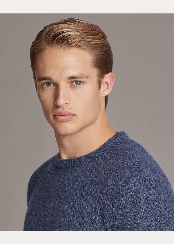 Ralph Lauren Cashmere Crewneck Svetrové Blankyt | pBSf4xqH