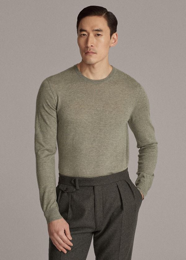 Ralph Lauren Cashmere Crewneck Svetrové Šedé | soV6X0dX
