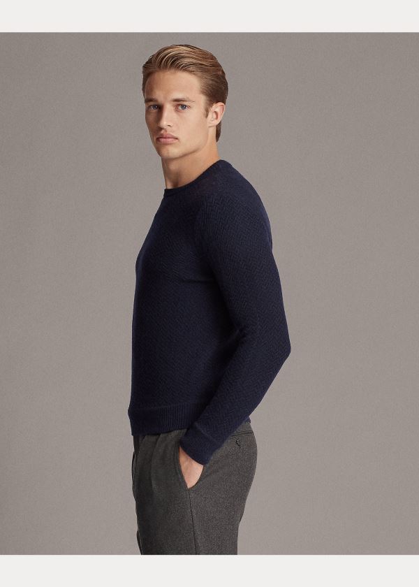 Ralph Lauren Cashmere Crewneck Svetrové Tmavě Blankyt | w6sVhYh1
