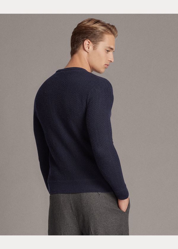 Ralph Lauren Cashmere Crewneck Svetrové Tmavě Blankyt | w6sVhYh1