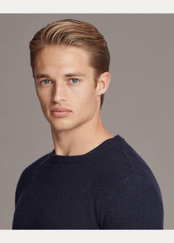 Ralph Lauren Cashmere Crewneck Svetrové Tmavě Blankyt | w6sVhYh1