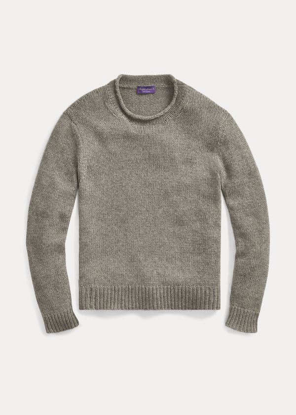 Ralph Lauren Cashmere Rollneck Svetrové Světle Šedé | UJdpOjoT