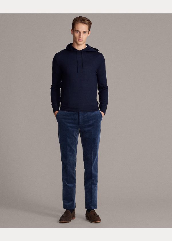 Ralph Lauren Cashmere S Kapucí Svetrové Tmavě Blankyt | 9bwT0agL