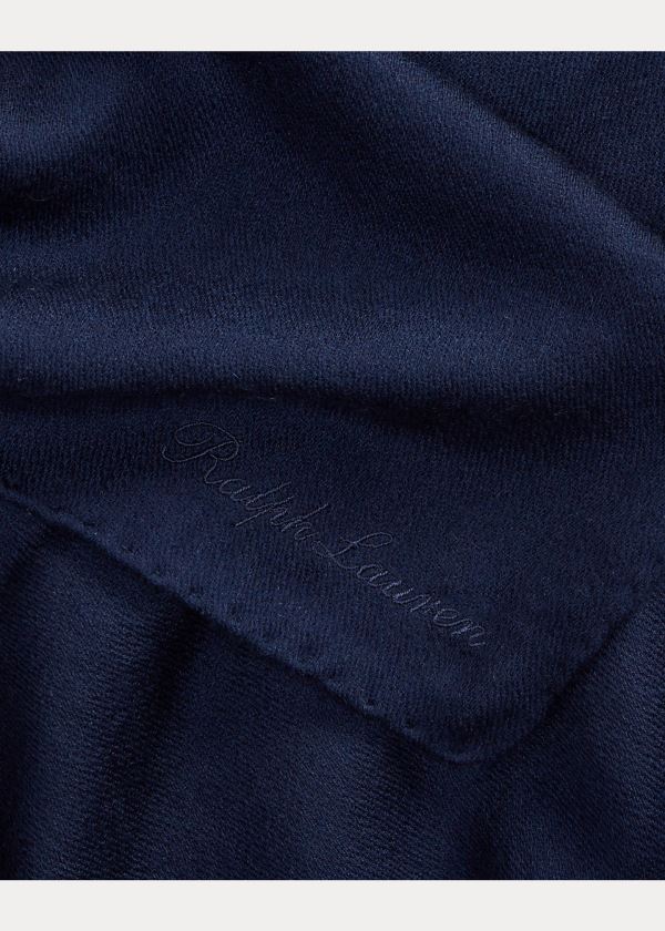 Ralph Lauren Cashmere Scarf Tmavě Blankyt | LHwET3Lf
