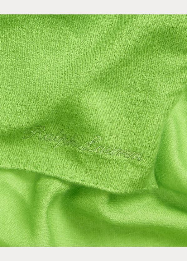 Ralph Lauren Cashmere Scarf Zelene | bguUlQRX