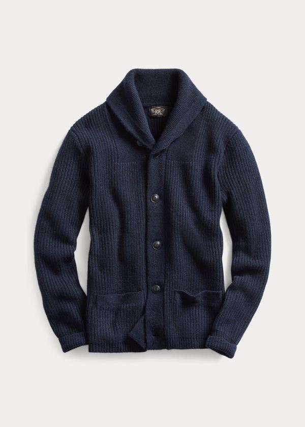 Ralph Lauren Cashmere Shawl-Collar Cardigan Blankyt Černé | 6NNX0DKG